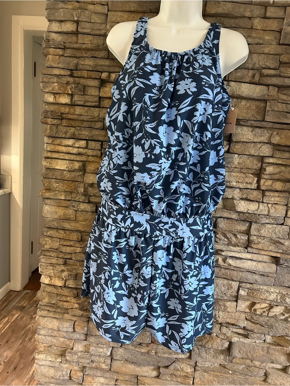 BloomChic Tropical Floral One Piece Swimsuit  Romper NWT Size 12 - Picture 2 of 8